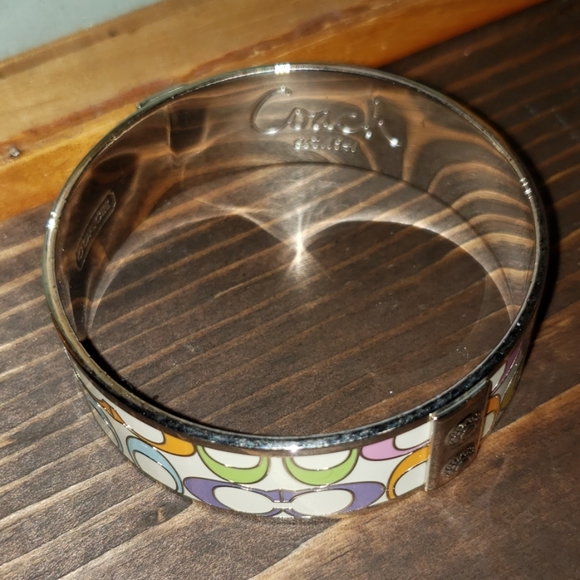 New Coach Multicolored Signature C Bangle Bracelet - Picture 2 of 8